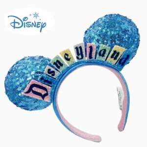 Disney Kids Blue Sequin Mickey Ears Headband
